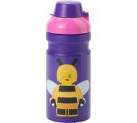 Room Copenhagen LEGO Borraccia - 390 ml - divertente e pratica borraccia per bambini con tappo coperto, borraccia sportiva, viola