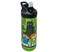 Borraccia Minecraft 620 ml in Tritan Bottiglia Pop-Up con Beccuccio a Scatto Senza BPA per Bambini Scuola Sport e Tempo Libero