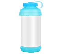 Borraccia Morbida Pieghevole 750ml, Silicone Trasparente Blu, Leggera e Portatile - Grande Capacità per Sport Esterni, Running, Ciclismo e Viaggi