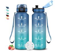 Borraccia Motivazionale 1,5l, Borraccia Palestra, Borracce Senza Perdite, Borracce Graduata, Facile da Pulire, Bottiglia Trekking, Facile da Trasportare, Bottiglia per Fitness, Corsa, Campeggio