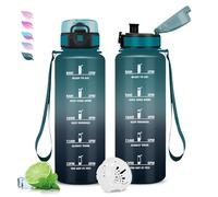Borraccia Motivazionale 1,5l, Borraccia Palestra, Bottiglia Senza Perdite, Bottiglia Graduata, Facile da Pulire, Borraccie con Orari Per Bere, Facile da Trasportare, Borraccie per Fitness, Viaggio