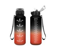 Borraccia Motivazionale 1,5L, Bottiglia Riutilizzabile, Facile da Aprire, Borraccia Sportiva con Cannuccia, Borraccia Palestra con Indicatore del Tempo, Borracce per Lavoro, Escursionismo, Yoga