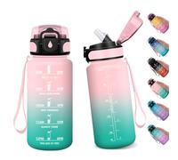 Borraccia Motivazionale 500ml, Bottiglia con Cannuccia, Bottiglia Riutilizzabile, Borraccia Sportiva con Indicatore del Tempo Motivazionale, Borraccia per Bambini, Sport, Scuola, Gym, Fitness