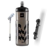 Leatt Steadysip Convertible Fidlock Bike Base 600ml Water Bottle Argento Smoke