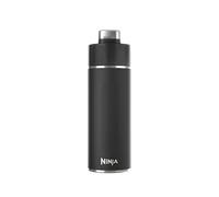 Ninja Thirsti Borraccia Termica 530ml con Tappo Antigoccia, Progettata per Bevande Gassate, Calde e Fredde, per Viaggi e Sport, Triplo Isolamento Termico, Acciaio Inox, Nero, DW1801EUUKBK