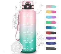 Borraccia Palestra 1,5 Litri, Borraccia Motivazionale a Prova di Perdite, Borracce con Orari per Bere con Filtro, con Scala Temporale, Borraccia per Sport, Trekking, Ciclismo, Outdoor, Ufficio, Yoga