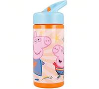 Borraccia Peppa Pig "having Fun" da 410 ml - Borraccia portatile con licenza ufficiale - Design ergonomico - Ideale per l'idratazione quotidiana - Materiale resistente - Coperchio ermetico Mantieni ag