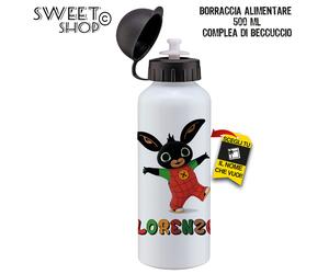 BORRACCIA PER BAMBINI 500 ML SCUOLA PERSONALIZZATA CON NOME ALLUMINIO BING