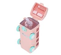 Borraccia per Bambini, Bottiglia D'acqua a Forma di Bus a Prova di Perdite a 360°, Tazza D'acqua Portatile Carina con Cannuccia Kids Small Drinking Cup for Home School Outdoor (Rosa 500ml)