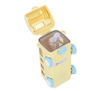 Borraccia per Bambini, Bottiglia D'acqua a Forma di Bus a Prova di Perdite a 360°, Tazza D'acqua Portatile Carina con Cannuccia Kids Small Drinking Cup for Home School Outdoor (Giallo 500ml)