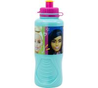CARTOON Borraccia per bambini, bottiglia in plastica riutilizzabile, BPA Free, capacità 430 ml (Barbie)