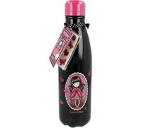 Borraccia per bambini, compatibile con Gorjuss Santoro, bottiglia in alluminio, beccuccio ripiegabile, (Nera 780 ML)