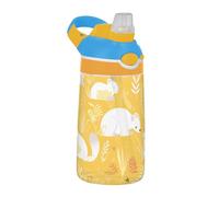 Borraccia per bambini con palma asiatica con motivo a forma di civetta, con coperchio a prova di perdite, bocca larga, in Tritan, per palestra, viaggi, casa, scuola, ufficio, Botella de agua para ni