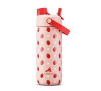 Borraccia per bambini da 510 ml, senza BPA, a tenuta stagna, facile da trasportare, con beccuccio in cannuccia resistente, fredda 24 ore, motivi carini, tazza termica in acciaio inox per scuola