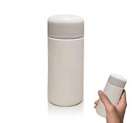 Borraccia per bambini, mini bottiglie d'acqua in metallo da 150 ml Tazza da viaggio per caffè isolata sotto vuoto in acciaio inossidabile Bottiglia isolata carina(Bianco)