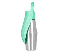 Borraccia per cani da 750 ml, bottiglia d'acqua isolata in acciaio inox, borraccia per cani con abbeveratoio per cani, bottiglia d'acqua portatile per cani e gatti animali domestici all'aperto, verde