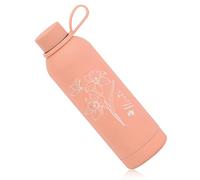 Borraccia Personalizzata Con Fiore Del Mese Di Nascita E Nome, Bicchiere Termico In Acciaio Inossidabile Da 500 Ml, Borraccia Termica Sottovuoto Per Viaggi E Sport(Pink)