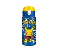 Seven Borraccia Kid Pokemon, Blu, 460 ml, Acciaio Inox, BPA free, Ermetica, Caldo 12h/freddo 24 h, A prova di perdite, Riutilizzabile, Scuola, Sport, Viaggio, Bambino, Bambina, Idea regalo