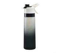 Borraccia portatile da 700 ml con nebulizzatore spray, cannuccia e manico, per sport all'aria aperta e comodità da viaggio (nero)