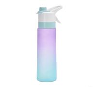 Borraccia portatile da 700 ml con nebulizzatore spray, cannuccia e manico, per sport all'aria aperta e comodità in viaggio (viola)