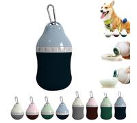 Borraccia Portatile per Cani, 200/400ML Bottiglia da Viaggio per Cani Gatti, Dispenser per Acqua con Corpo Pieghevole in Silicone e Fibbia di Sospensione, per Piccoli Animali Passeggiate Escursioni