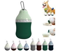 Borraccia Portatile per Cani, 200/400ML Bottiglia da Viaggio per Cani Gatti, Dispenser per Acqua con Corpo Pieghevole in Silicone e Fibbia di Sospensione, per Piccoli Animali Passeggiate Escursioni