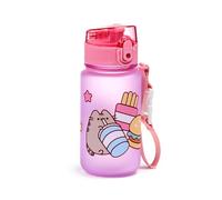 Borraccia Rosa per Bambina Pusheen the Cat - 350 ml, Riutilizzabile, senza BPA, Infrangibile, Cinturino Incluso, Soft Touch, Apertura Pop Top