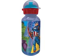 Borraccia scuola 370 ml Avengers, bottiglia Marvel senza BPA, leggera e riutilizzabile, tappo ermetico, ideale per bambini a scuola, viaggi e attività all’aperto