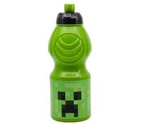 Borraccia Sport in plastica Bottiglia per Bambini 400ML con beccuccio retraibile (per Minecraft)