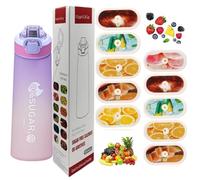 Borraccia sportiva da 700 ml con cialde in 10 gusti, il materiale tritan non ha paura delle alte temperature e il sapore naturale di frutta estratto rende l'acqua potabile sicura e gustosa.0 Zucchero