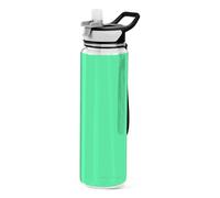 Borraccia sportiva in plastica trasparente dal design verde brillante per diario, diario portatile, patio, ufficio, casa