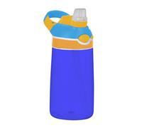 Borraccia sportiva in tinta unita blu con coperchio con cannuccia, bocca larga, a tenuta stagna, in Tritan, per la scuola e gli sport all'aria aperta, vaso de cafe