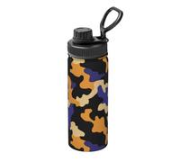 Borraccia sportiva militare mimetica viola sabbia blu 510 ml in acciaio inox isolata bottiglie d'acqua a prova di perdite fiaschetta calda e fredda tazza da viaggio per escursionismo in bicicletta