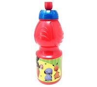 Borraccia Sportiva Originale per bambini con grafica di Bing da 400 ml, con tappo antigoccia, fascia antiscivolo e forma ergonomica.