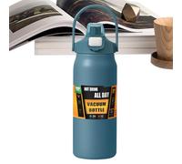 Borraccia sportiva - Tazza termica da 1500 ml con cannuccia e manico | bottiglia sportiva in acciaio inossidabile | bottiglia isolata per bevande sportive | bottiglia d'acqua da barattolo sottovuoto