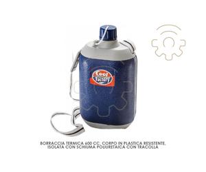 Borraccia termica 1000cc in plastica isolata con schiuma poliuretanica tracolla