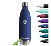 Borraccia Termica 1L, Bottiglia Acqua Riutilizzabile, Borraccia Acciaio Inox, Doppia Parete, Senza BPA, a Prova di Perdite, Bottiglia Termica per Bambini, Scuola, Adulto, Sport, Viaggi, Campeggio