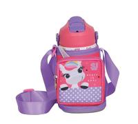 Borraccia Termica 350 ml con Cannuccia e Portaborraccia Sj Gang/SEVEN (unicorno)