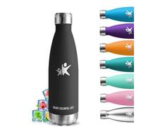 Borraccia Termica, 500 ml Borraccia Acciaio Inox, Senza BPA, Borracce Termiche, Senza Perdite, Borraccie Metallo, Mantiene Caldo per 12 Ore/Freddo 24 Ore, Bottiglie per Bevande Fredde o Calde