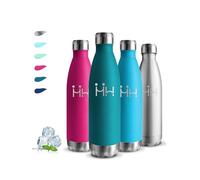 Borraccia Termica, 500 ml Borraccia Bambini, Borraccia Acciaio Inox, Senza BPA, Borracce Termiche, Senza Perdite, Borraccia Metallo, Isolato Sottovuoto, Borracce per Scuole, Campeggio, Caffè, Uffici