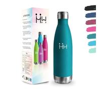 Borraccia Termica, 500 ml Senza BPA, Borraccia Acciaio Inox， Isolamento Sottovuoto a Doppia Parete, 18/8 Acciaio Inossidabile, Bottiglia Termica per Scuola, Viaggi, Jogging - Muschio verde