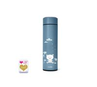 Borraccia Termica 500ml con termometro LED 4455 col. Powder Blue - Nuvita