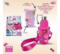 Borraccia Termica 500ml TintaUnita Click con Portaborraccia Silicone e 5 Pins