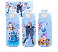 Borraccia Termica 600ml in Acciaio Inox, Tazza da Viaggio con Doppio Beccuccio e Design Ispirato al K-Pop Girl Group, Bottiglia Portatile per Sport e Scuola (#A)