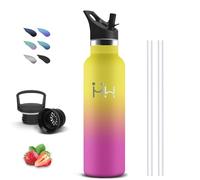 Borraccia Termica, 750ml Borraccia, Senza BPA, Borraccie con Cannuccia, Senza Perdite, Borraccie Acciaio Inox, Doble Aislamiento, Borracce Metallo per Campeggio, Corsa, Ufficio, Caffè, Viaggio, Yoga