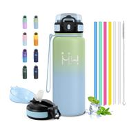 Borraccia Termica 750ml, Bottiglia Termica con Doppio Strato e Cannuccia, Borracce Acqua Riutilizzabile, a Prova di Perdite, Ideale per Lavoro, Ciclismo, Running, Piscina