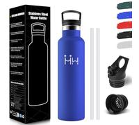 Borraccia Termica 750ML, Senza BPA, Borraccia Termica Con Cannuccia, Acciaio Inossidabile 18/8, Bottiglia Termica A Prova Di Perdite, Borraccia Acciaio Inox Per Scuola, Palestra, Sport, Bici