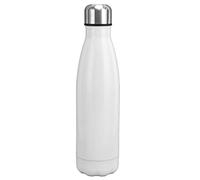 Borraccia termica a forma di, in acciaio inox, portatile, resistente, isolata, da viaggio, per campeggio, escursionismo, sport, scuola, palestra, ufficio, casa, picnic, hot yoga, (Bianco brillante)