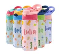 Borraccia Termica Bambini Personalizzata, Borraccia Bambini con Nome, Borracce Personalizzate senza BPA, Ideale Fuori Casa, in Gita, a Scuola, Attività all'aperto 350 ml
