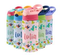 Borraccia Termica Bambini Personalizzata, Borraccia Bambini con Nome, Borracce Personalizzate senza BPA, Ideale Fuori Casa, in Gita, a Scuola, Attività all'aperto 350 ml